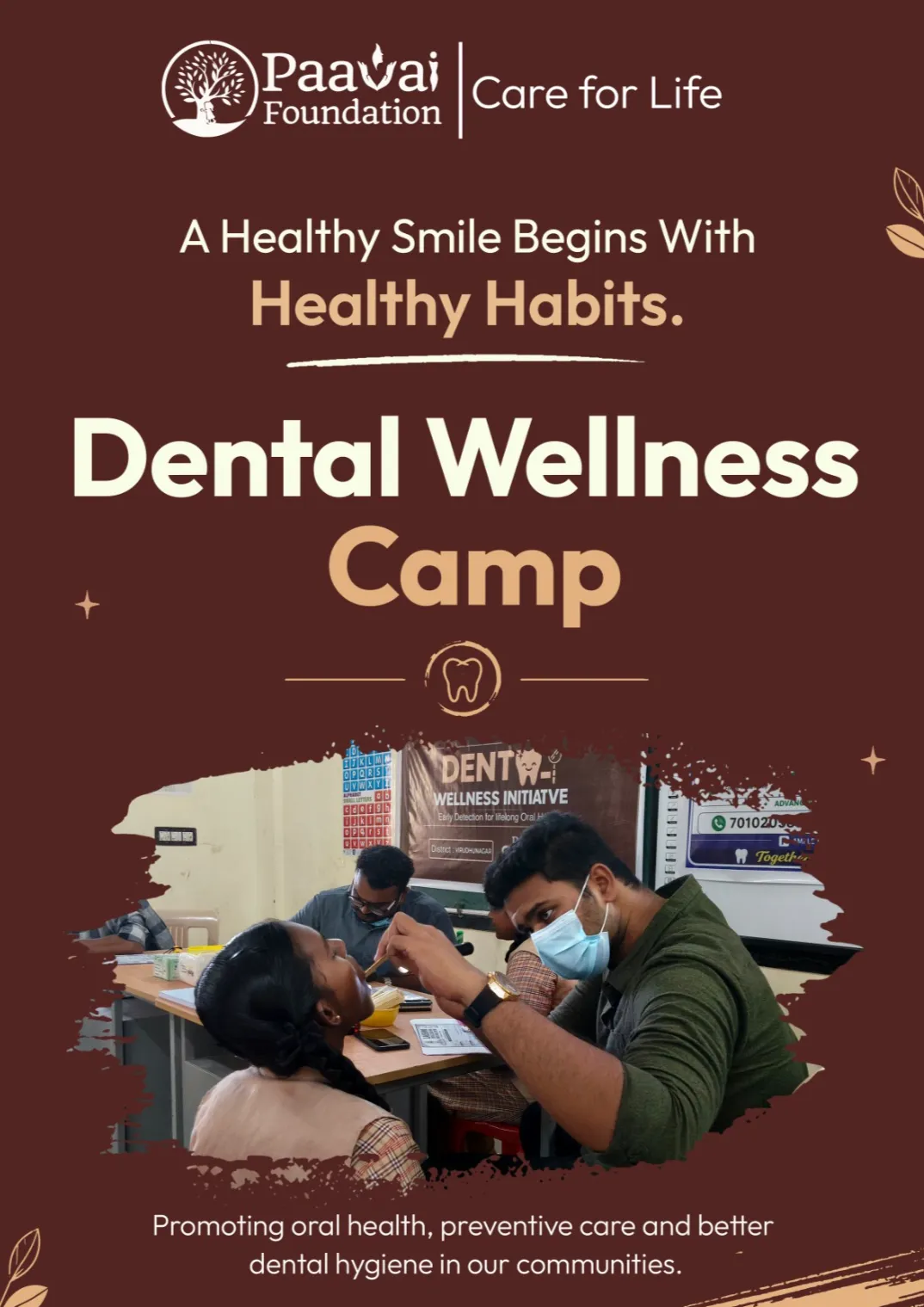 Dental Wellness Camp | Program Activity | Paavai Arogya | Paavai Community Connect 360